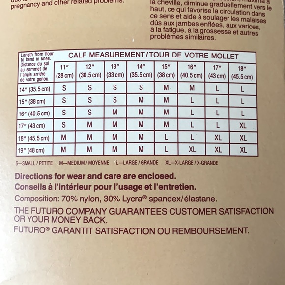 ✨Vintage FUTURO Firm Compression Medical Support Stockings Beige Sz L - Picture 5 of 6